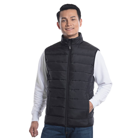 Shop Santé - Sleeveless puffer jacket with embroidery - Men