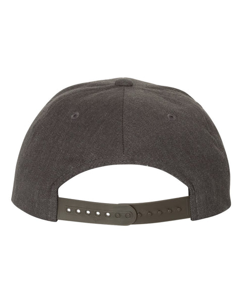 6089M - Adjustable flat peak cap
