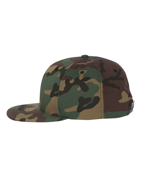 6089M - Adjustable flat peak cap