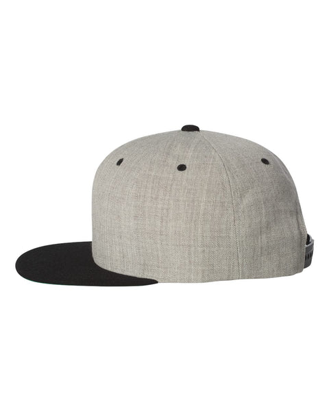 6089M - Adjustable flat peak cap