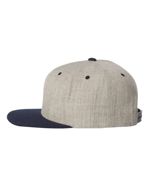 6089M - Adjustable flat peak cap