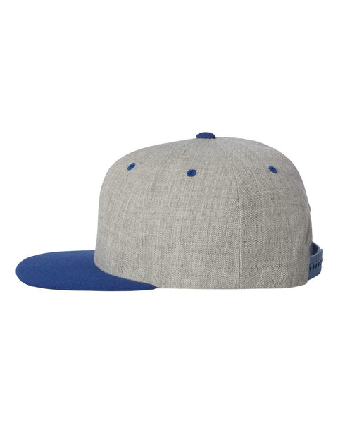 6089M - Adjustable flat peak cap