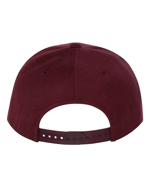 6089M - Adjustable flat peak cap