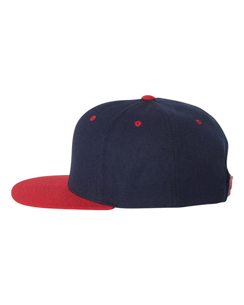 6089M - Adjustable flat peak cap