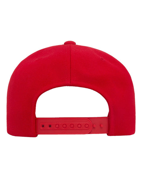 6089M - Adjustable flat peak cap