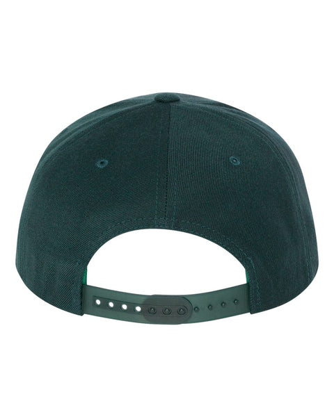 6089M - Adjustable flat peak cap