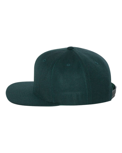 6089M - Adjustable flat peak cap