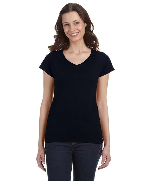 64v00l - Tee-shirt à manche courte col en V Femme - Coton