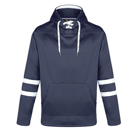 L00617 - Chandail à Capuchon à Enfiler avec Encolure à Lacet de Hockey pour Adulte