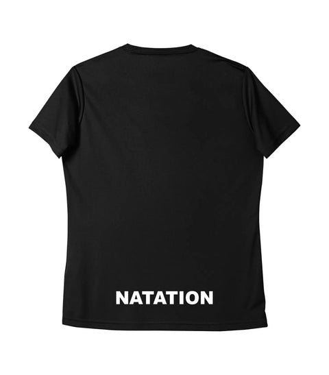 T-shirt dry-fit col en v - Noir